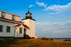 Fort Point Lighthouse in Northern Penobscot Bay in Maine